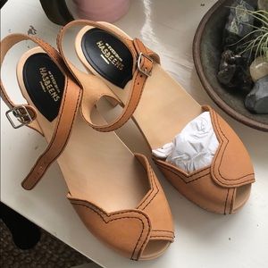New Swedish Hasbeens Heart Sandal in Nature